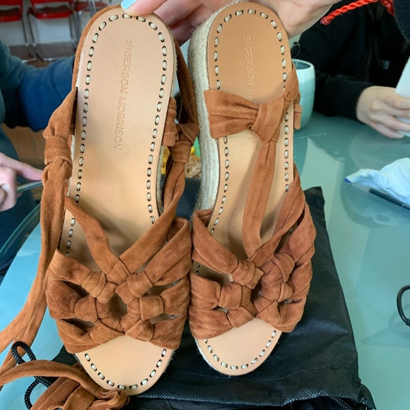 NEW Sigerson Morrison espadrille suede sandals🤎 - Picture 2 of 10